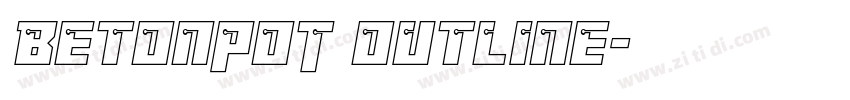 BetonPOT Outline字体转换